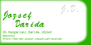 jozsef darida business card